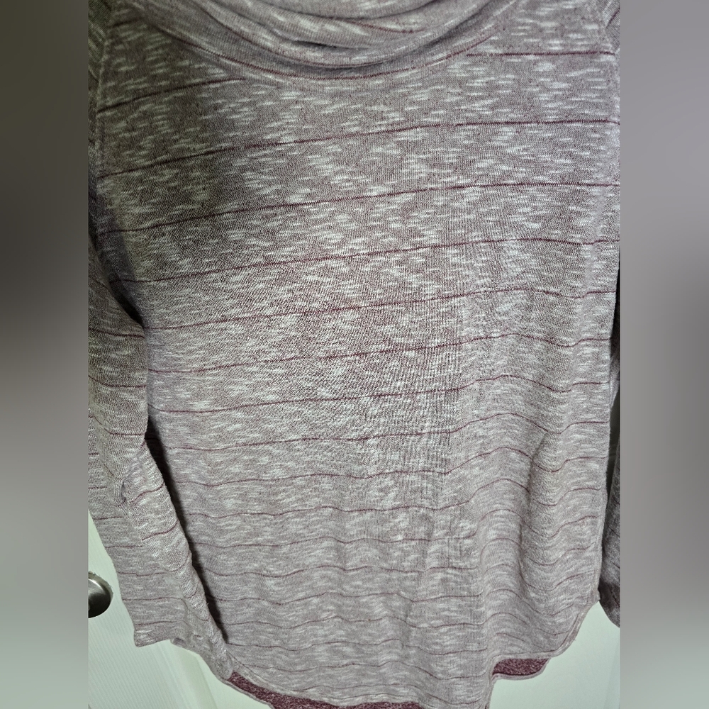 LOFT Outlet Womens Striped Cowl Neck Tunic Sweater Large - Picture 10 of 10